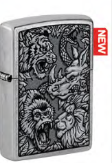 499 ZIPPO ZIPPO Jungle Designпокрытием Street Chrome 499 ZIPPO ZIPPO Jungle Designпокрытием Street Chrome