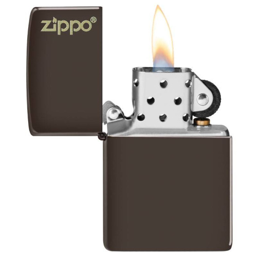 499 ZIPPO ЗажигалкаLogo Classic с покрытием Brown Matte фото 3