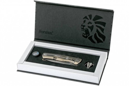 Складной нож Lion Steel ROK DD GL Damascus Gold фото 3 Складной нож Lion Steel ROK DD GL Damascus Gold фото 3
