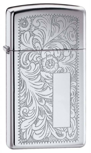 499 ZIPPO Зажигалка ZIPPO Slim® Venetian® с покрытием High Polish Chrome 499 ZIPPO Зажигалка ZIPPO Slim® Venetian® с покрытием High Polish Chrome